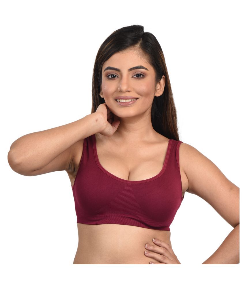     			DUI KONNA Cotton Air Bra - Maroon