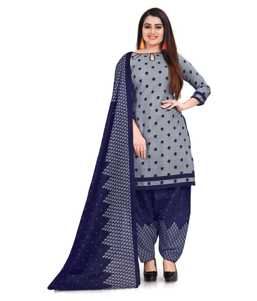 cotton unstitched dress material