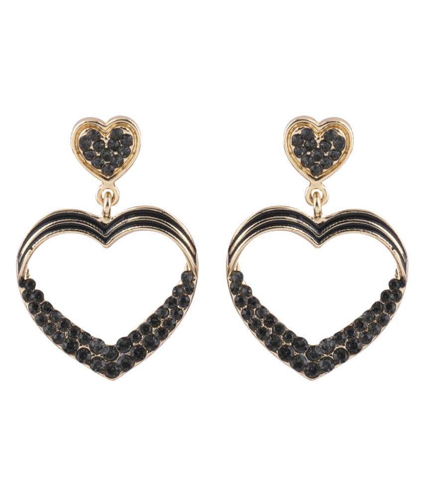     			SILVER SHINE Stylish Charm Heart Shape stud Earring For Girls Women