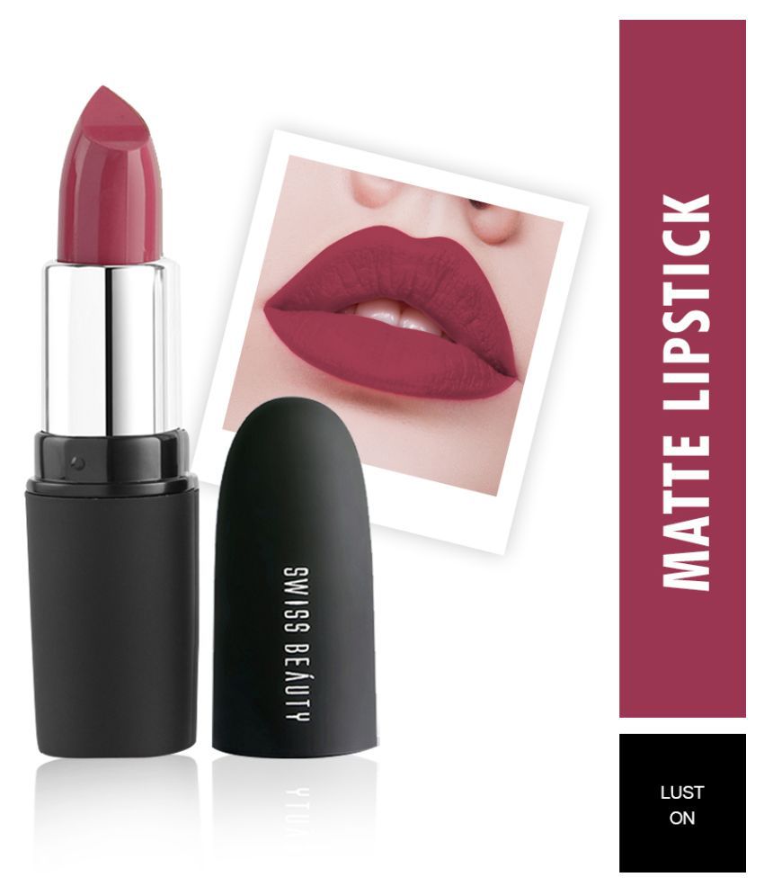     			Swiss Beauty Matte Lipstick (Lust On), 3.8gm