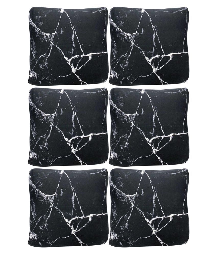     			House Of Quirk Set of 6 Polyester Cushion Covers 40X40 cm (16X16)