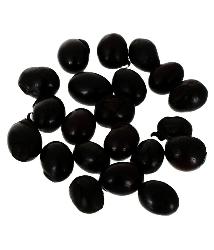     			KESAR ZEMS Black Chirmi Beads Goonja Gurivinta Seeds -Set Of 51 Pcs  For wealth and prosperity (6 x 5 x 2 CM) Black.