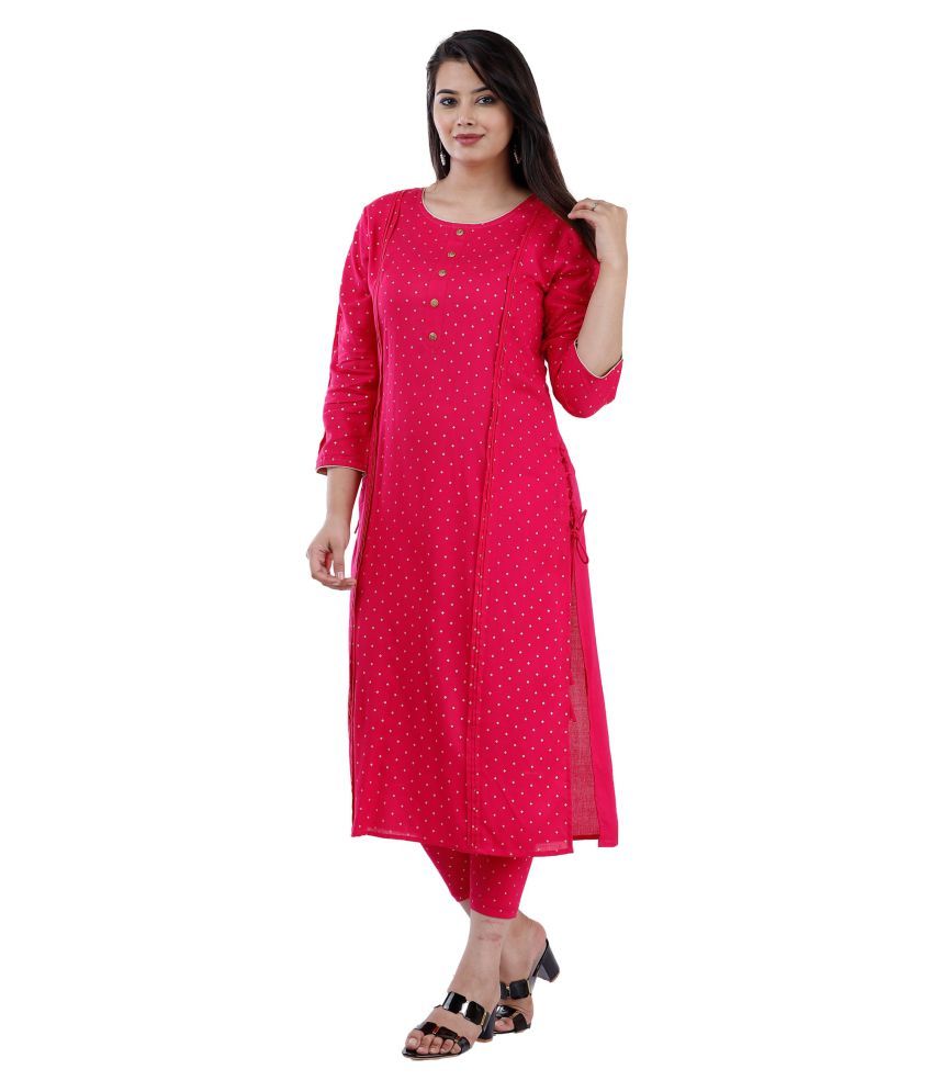 marwadi poshak Pink Rayon Straight Kurti - Buy marwadi poshak Pink ...