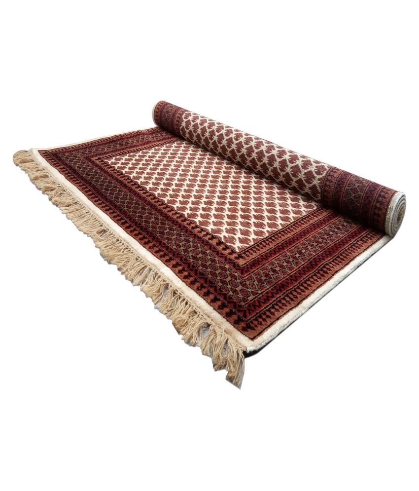 Amma Carpets White Wool Carpet Traditional 5x7 Ft Buy Amma Carpets