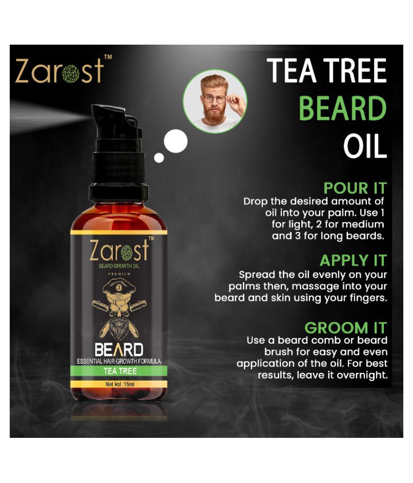 ZAROST Beard Oil TEA TREE 15 ml Pack of 2 Buy ZAROST Beard Oil TEA TREE 15 ml Pack of 2 at Best