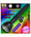 JY SUPER 2W High Power 2 Mode 500 Meter Rechargeable Torchlight Emergency Light 2W Flashlight Torch Searchlight Torch - Pack of 1