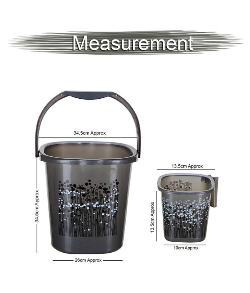 Much More Plastic Bathroom Bucket Set Grey Buy Much More Plastic