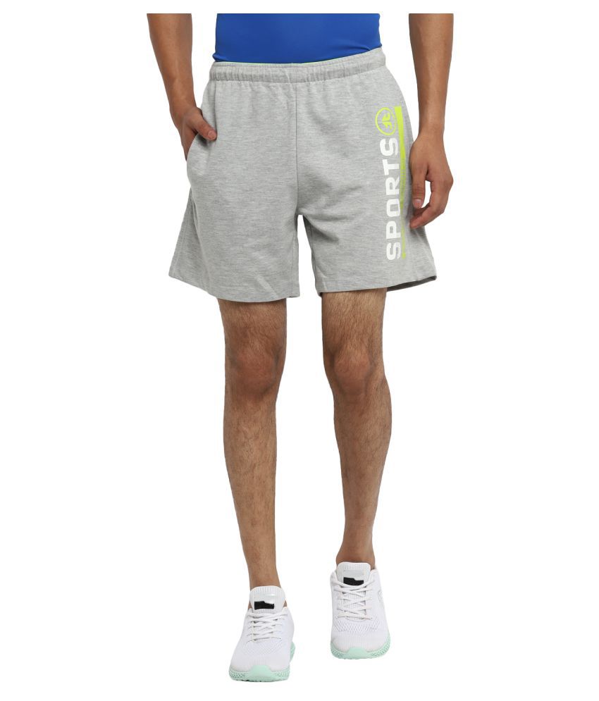     			OFF LIMITS Grey Polyester Running Shorts