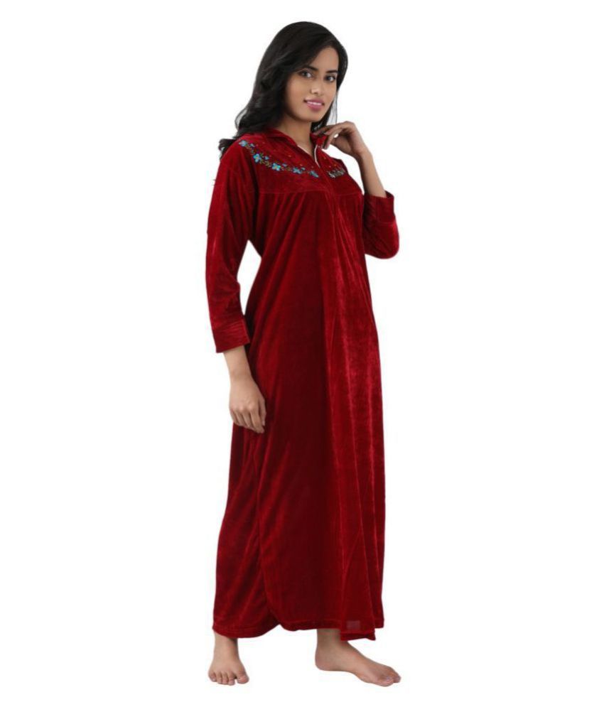 velvet nighty design