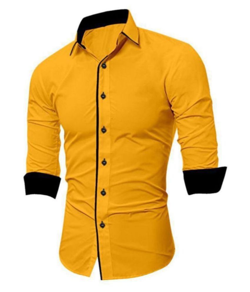 WhiteLush 100 Percent Cotton Yellow Shirt - Buy WhiteLush 100 Percent  Cotton Yellow Shirt Online at Best Prices in India on Snapdeal