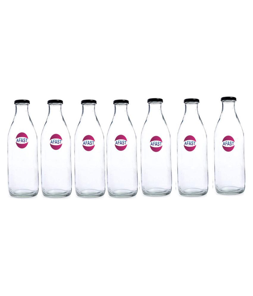     			Afast Glass Storage Bottle, Clear, Pack Of 7, 300 ml