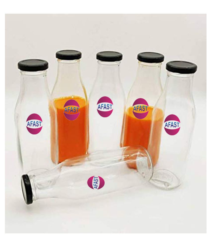     			Afast Glass Storage Bottle, Clear, Pack Of 5, 300 ml