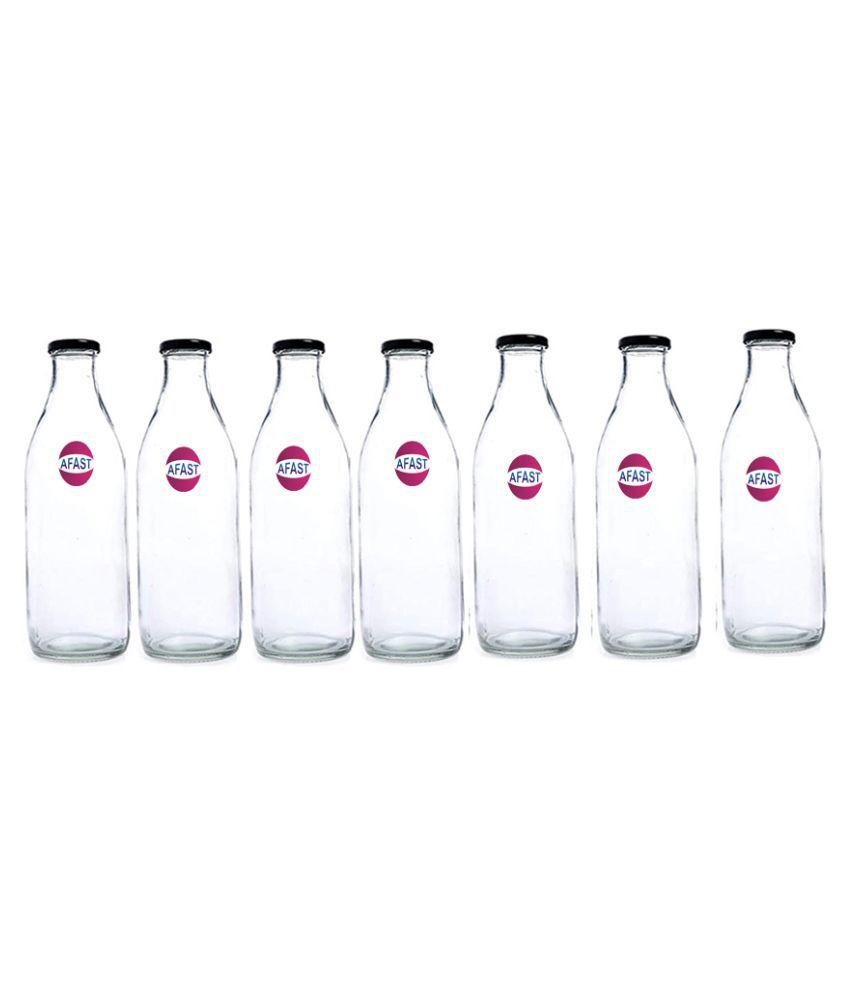     			Afast Glass Storage Bottle, Clear, Pack Of 7, 300 ml