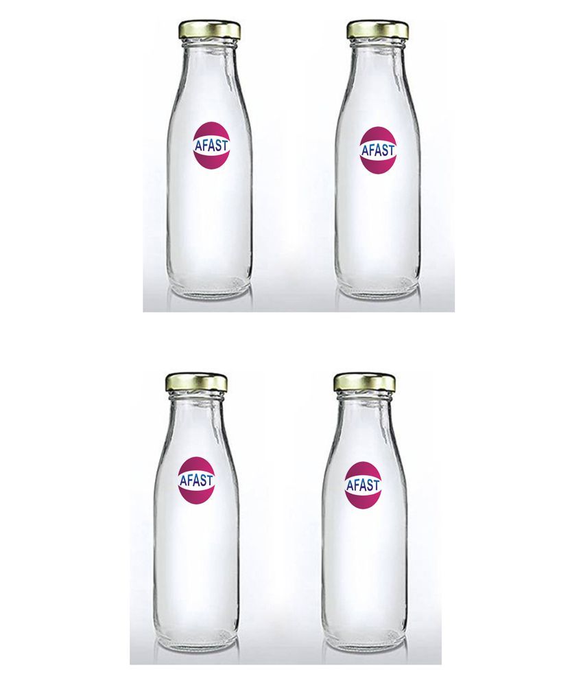     			Afast Glass Storage Bottle, Clear, Pack Of 4, 500 ml