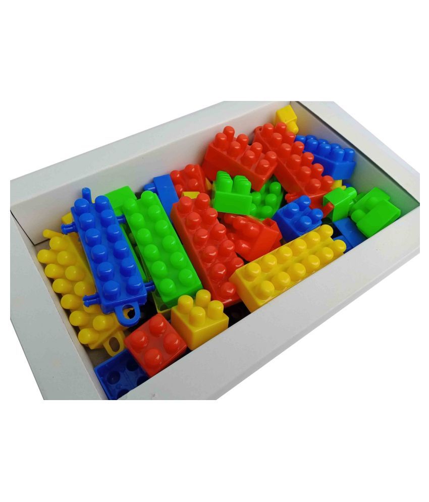 Building Blocks Toy Set For Kids with Wheel, 50 PCS Packing, Skill