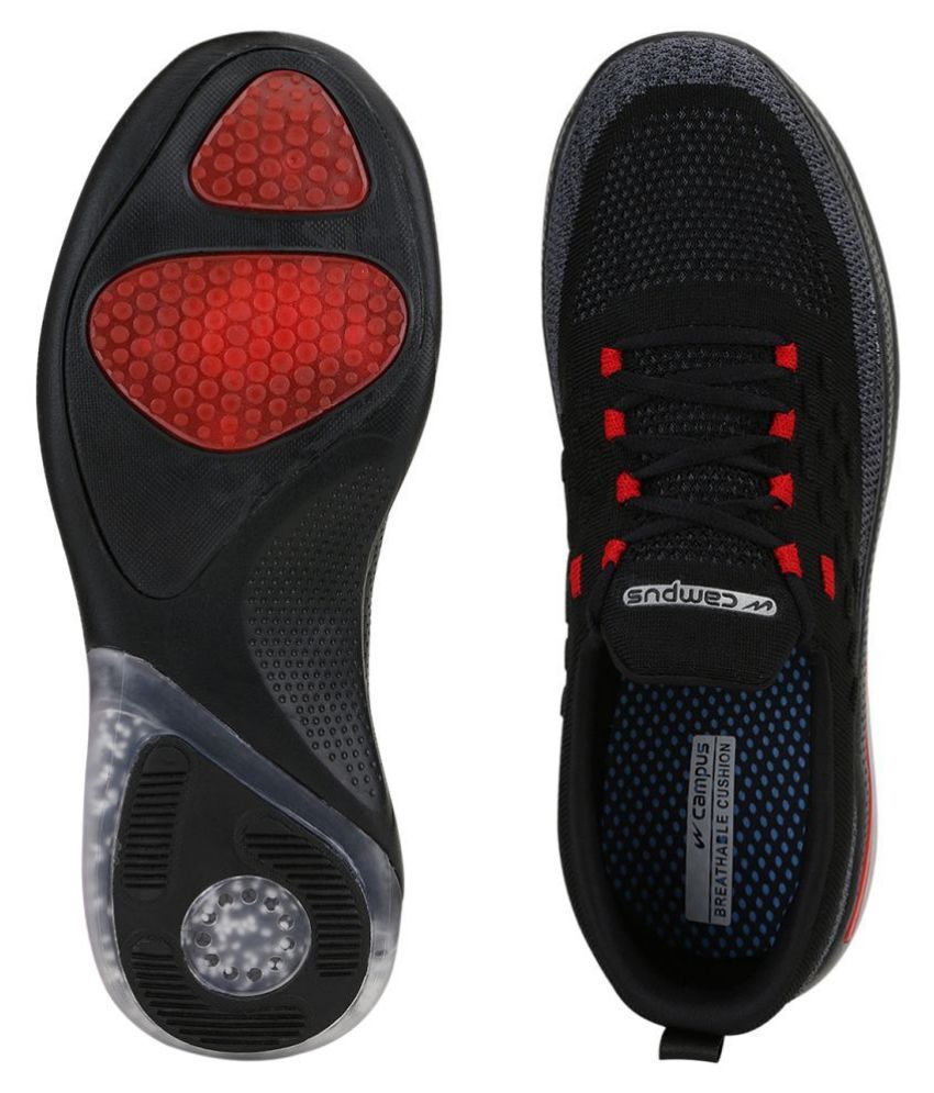 Campus ROUTE Black Running Shoes - Buy 