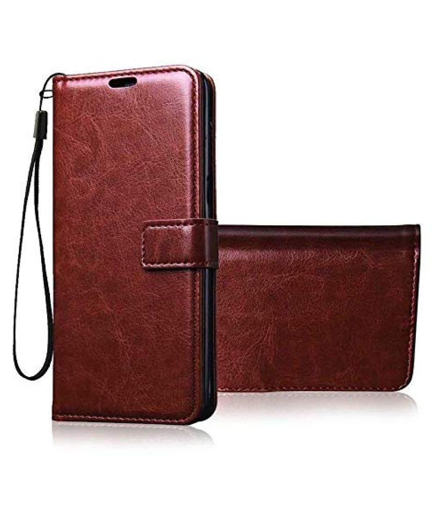 Motorola Moto G5 Plus Flip Cover by ClickAway Brown Wallet Style Flip Cover