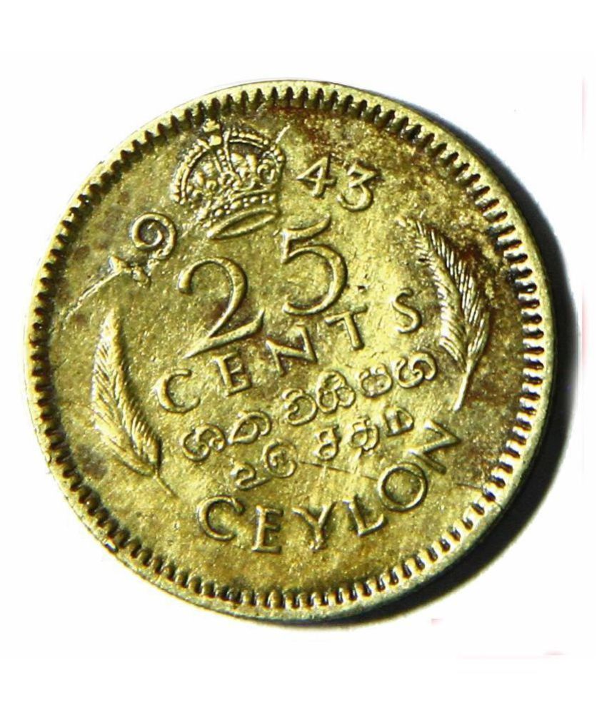 Old Rare Coin 1943 Ceylon 25 Cents Brass Coin George Vi Buy Old Rare Coin 1943 Ceylon 25 Cents Brass Coin George Vi Online At Low Price In India Snapdeal