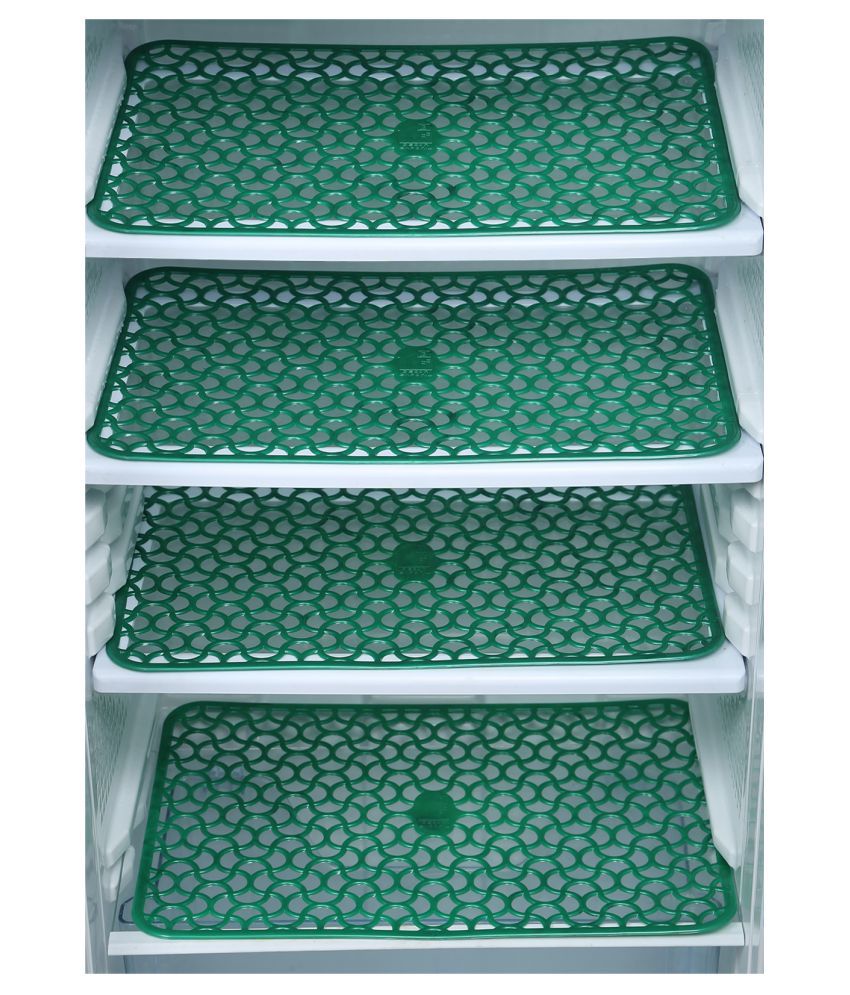     			E-Retailer Set of 4 PVC Green Fridge Mats