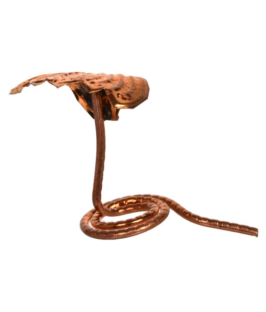     			KESAR ZEMS Copper Plated Snake Naga For Pooja Worship  (2.5 x 2.5 x 4 Cm )Brown