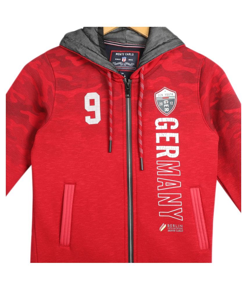 monte carlo red sweatshirt