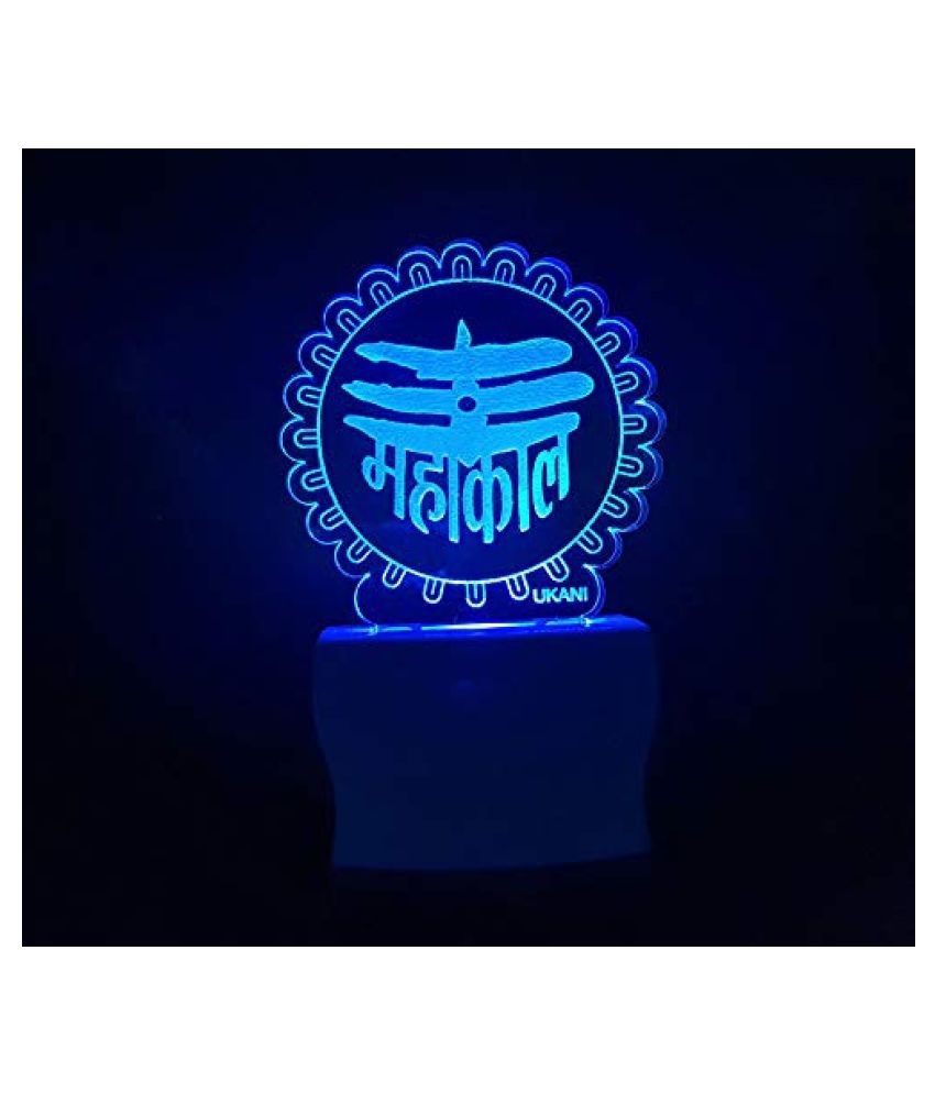 Jai Ho 3D Latest Mahakal Design Night Lamp for Home/Gift Night ...