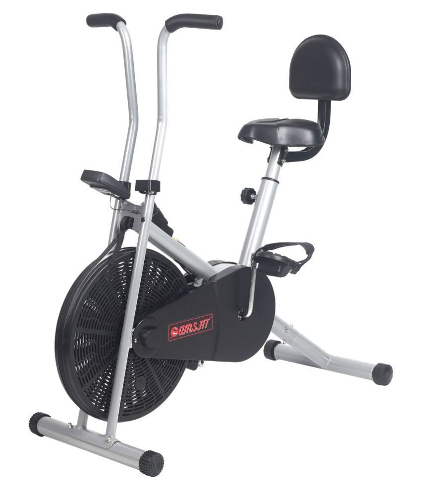 AMSFIT AMS007 Air Bike Exercise Cycle for Weight Loss at Home with Back