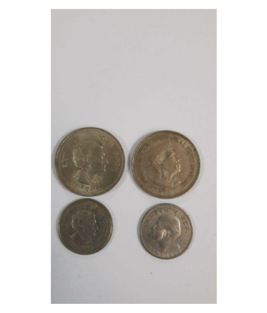     			5 Rupi And 50 Paise Indira Nehru Coins - Good Condition - GOOD FOR COLLECTION - GREAT FOR GIFTING