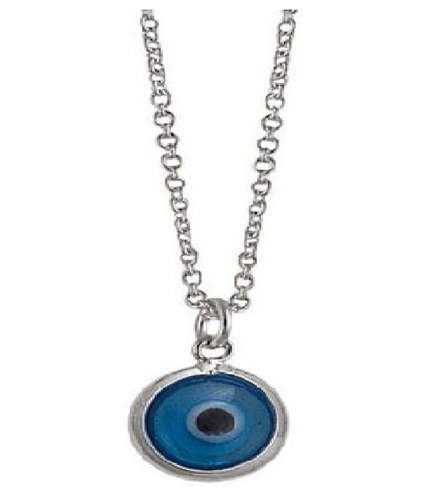 Natural Silver Evil Eye Pendant by Kundli Gems \n: Buy Natural Silver ...