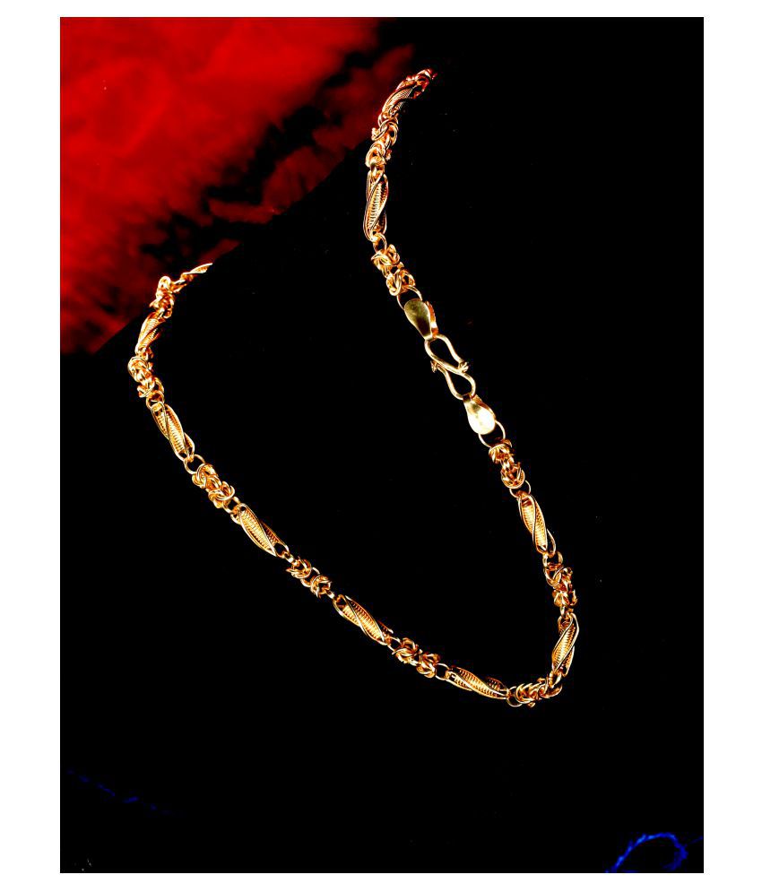     			Shankhraj Mall Gold Plated Mens Necklace Chain-10079