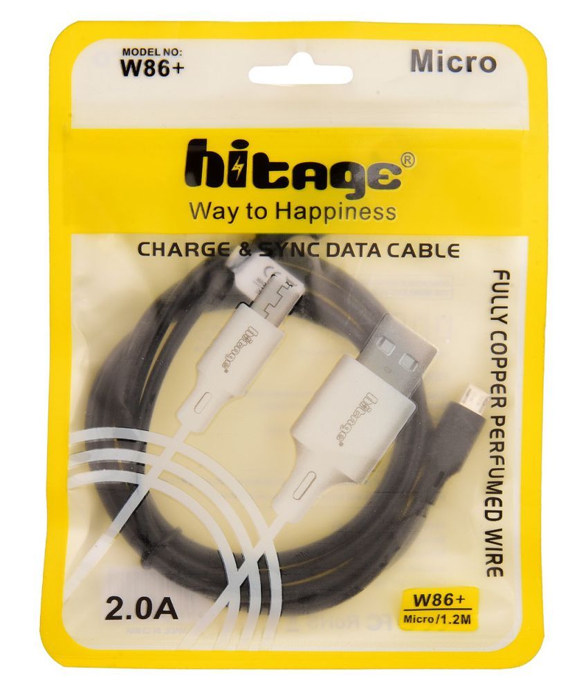 hitage USB Data Cable Black - 1.2 Meter - All Cables Online at Low Prices | Snapdeal India