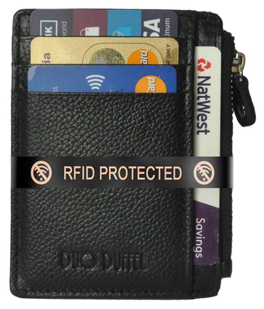     			Duo Duffel RFID Protected Leather Credit Card Holder