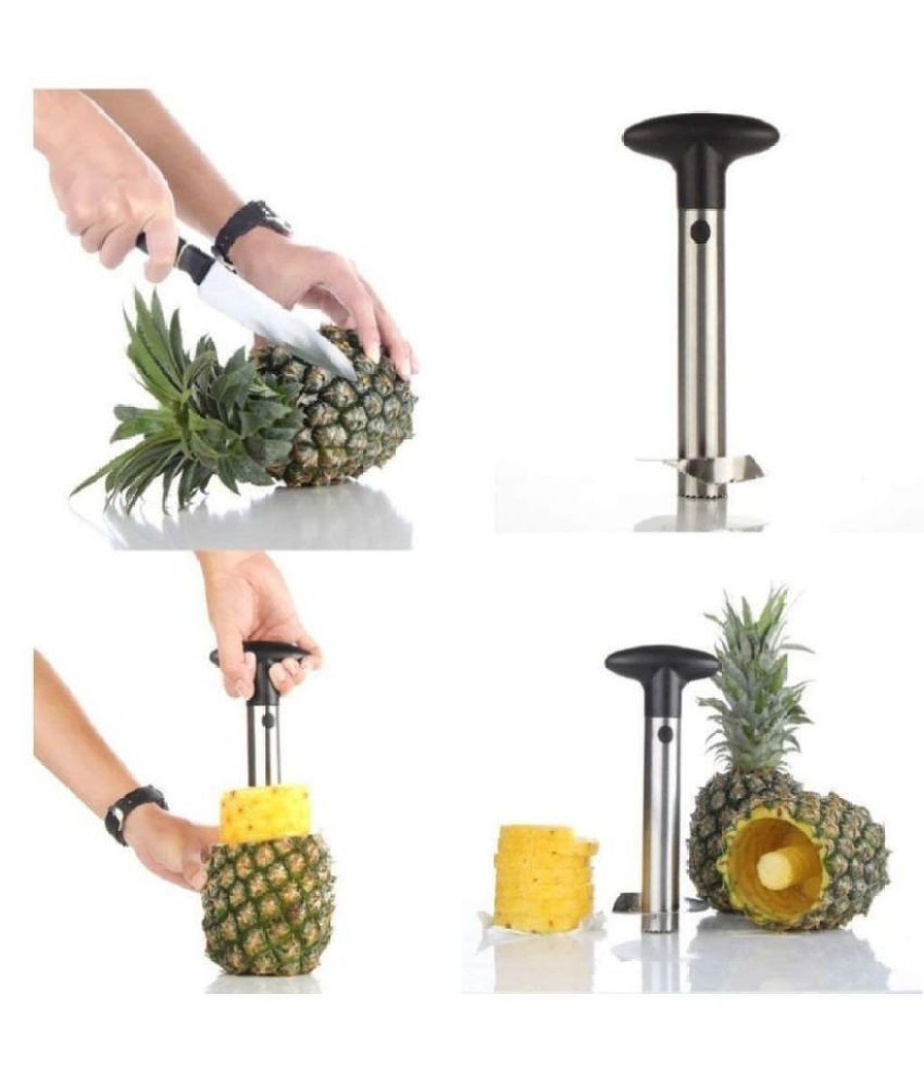 SHARUJA Stainless Steel Pineapple Cutter and Fruit Peeler Slicer