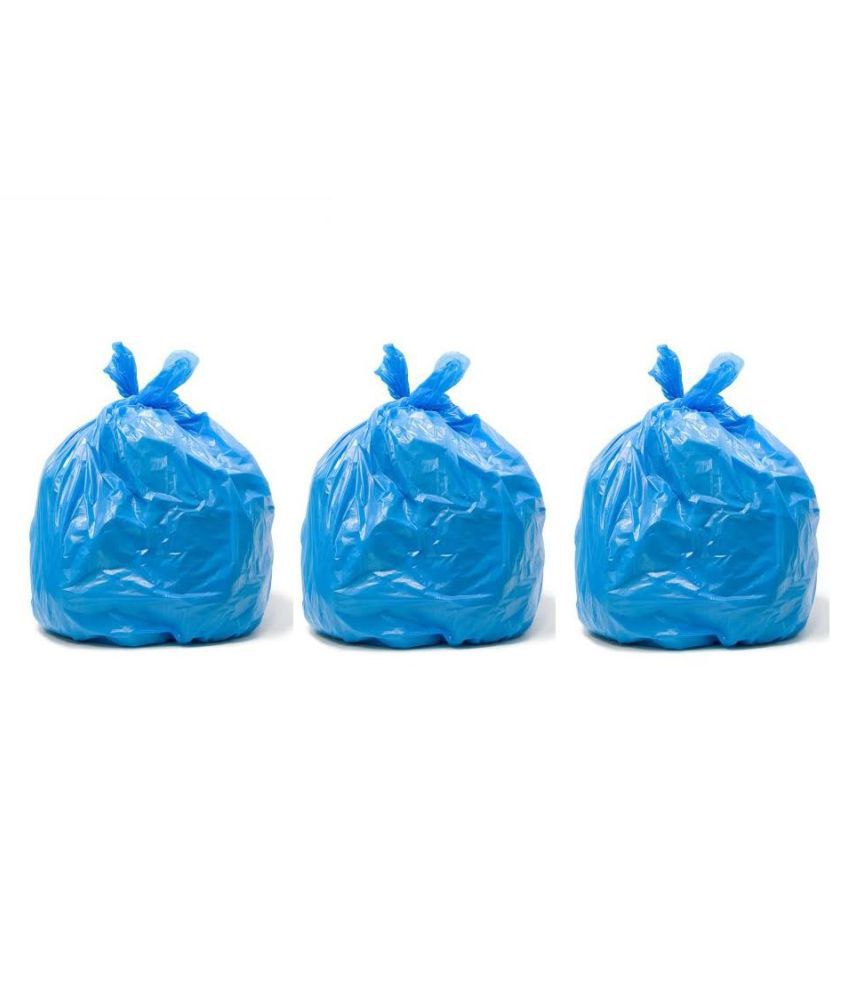     			C-I - 3 Packs Medium Disposable Garbage Bags for Wet Waste, Blue Color (90 pcs)