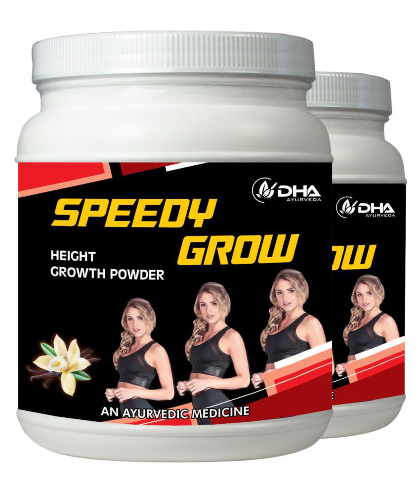 DHA Ayurveda Speedy Grow Herbal Body Grow Vanilla Powder 200 gm Pack Of 2