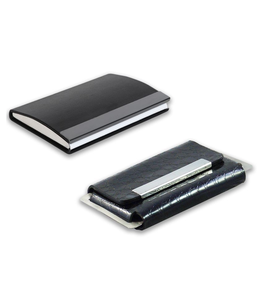     			auteur 15-41  Multicolor Artificial Leather Professional Looking Visiting Card Holders for Men and Women Set of 2 (upto 15 Cards Capacity)
