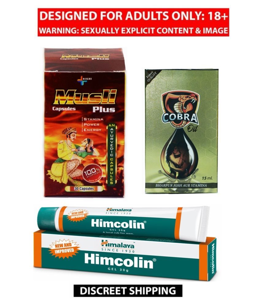     			Syan Deals Musli Plus 30 Capsule, Dr Chopra's Cobra oil 15 ml & Himalaya Himcolin Gel 30 g Combo pack for Men