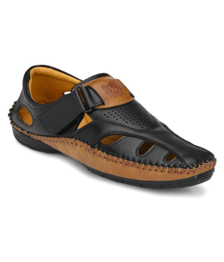 black name brand sandals