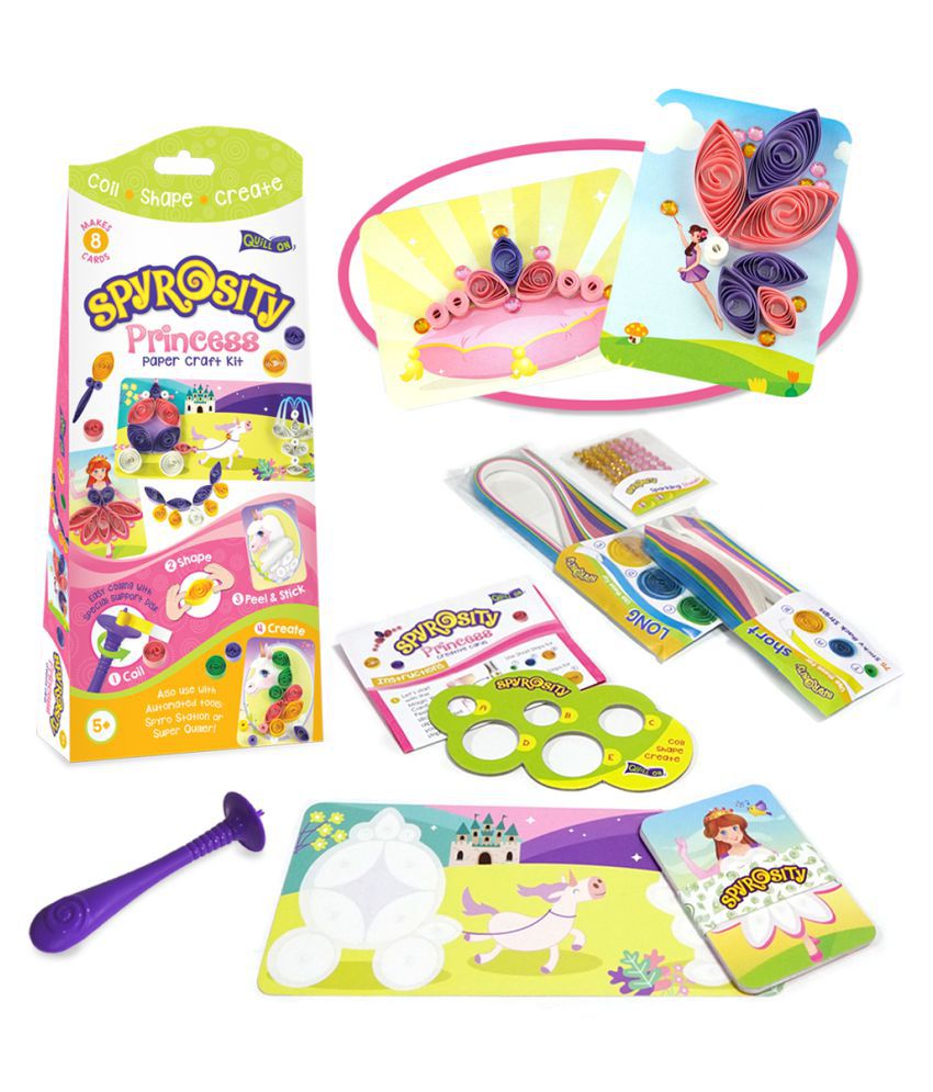     			Spyrosity Princess – Beautiful Princess Theme Pack for Fun Quilling Activity - Quick & Easy Arts & Crafts Kit – Creative Toy for Girls Age 5 & Above