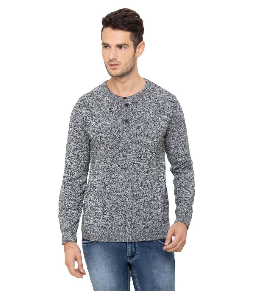 henley neck sweater