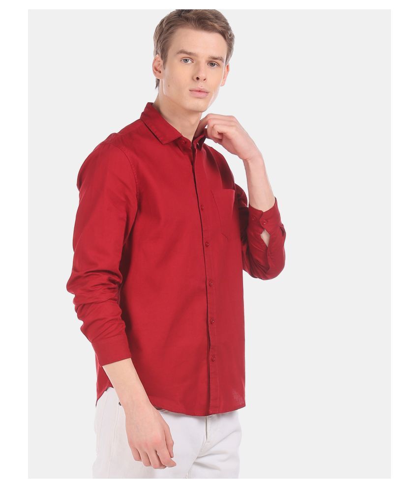     			Ruggers Cotton Blend Red Shirt