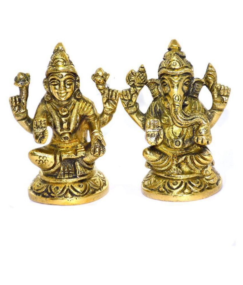     			RUDRA DIVINE Laxmi Ganesh Brass Idol