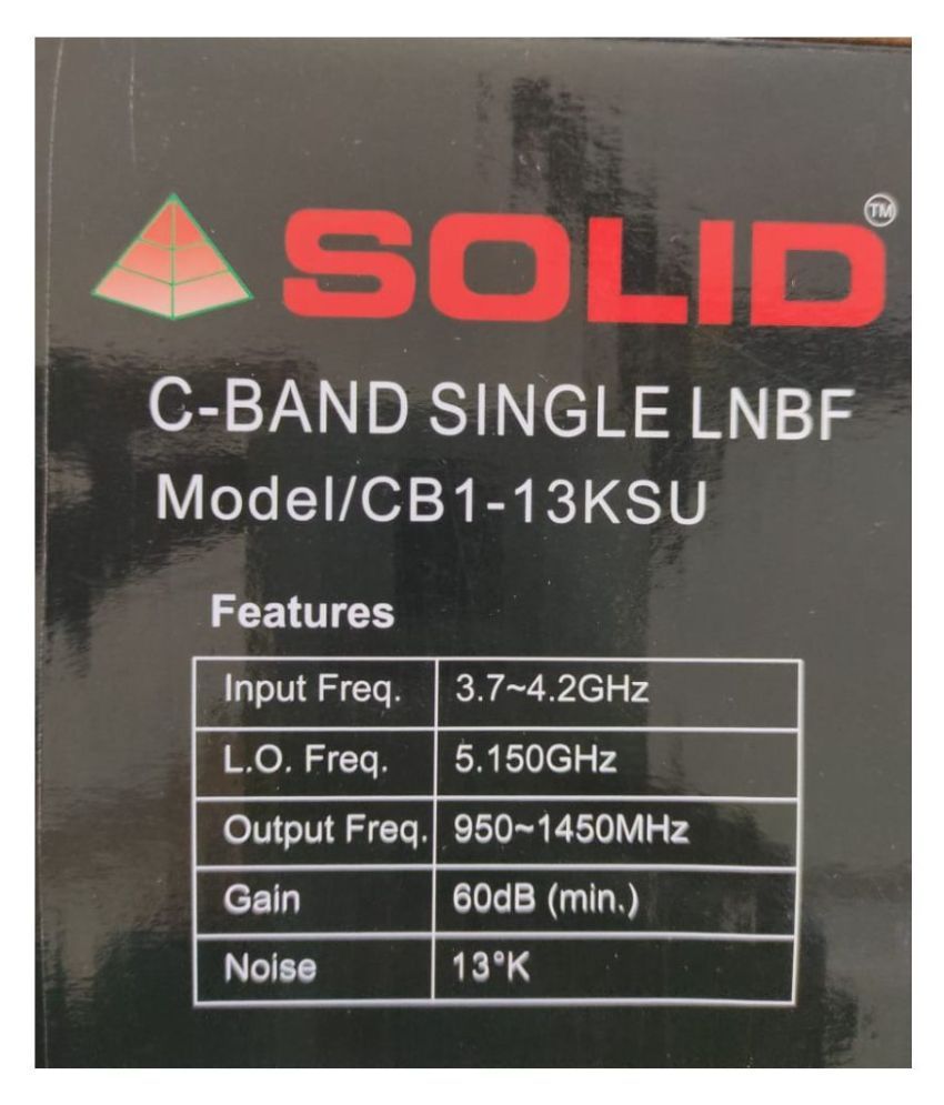 Buy SOLID LNBF C Band Single LNB Multimedia Player Online at Best Price ...