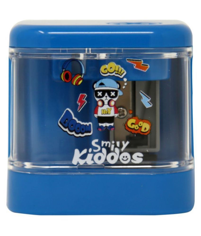     			Smily Kiddos | smily mini electric sharpener (Blue) | electronic pencil sharpener | kids sharpener | sharpeners for kids | school Sharpener | Boys & Girls Sharpener | Blue Color Sharpener |