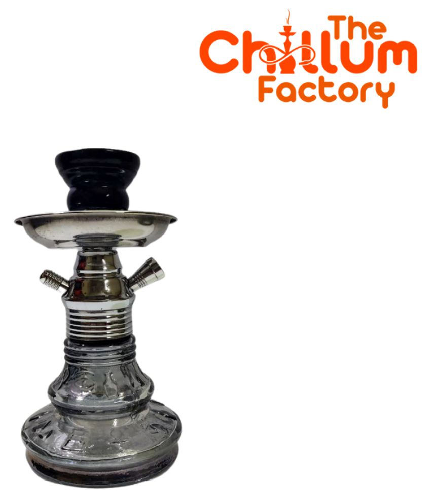 The Chillum Factory Black 20 cm Glass Table Hookah Pack of 1 Buy The