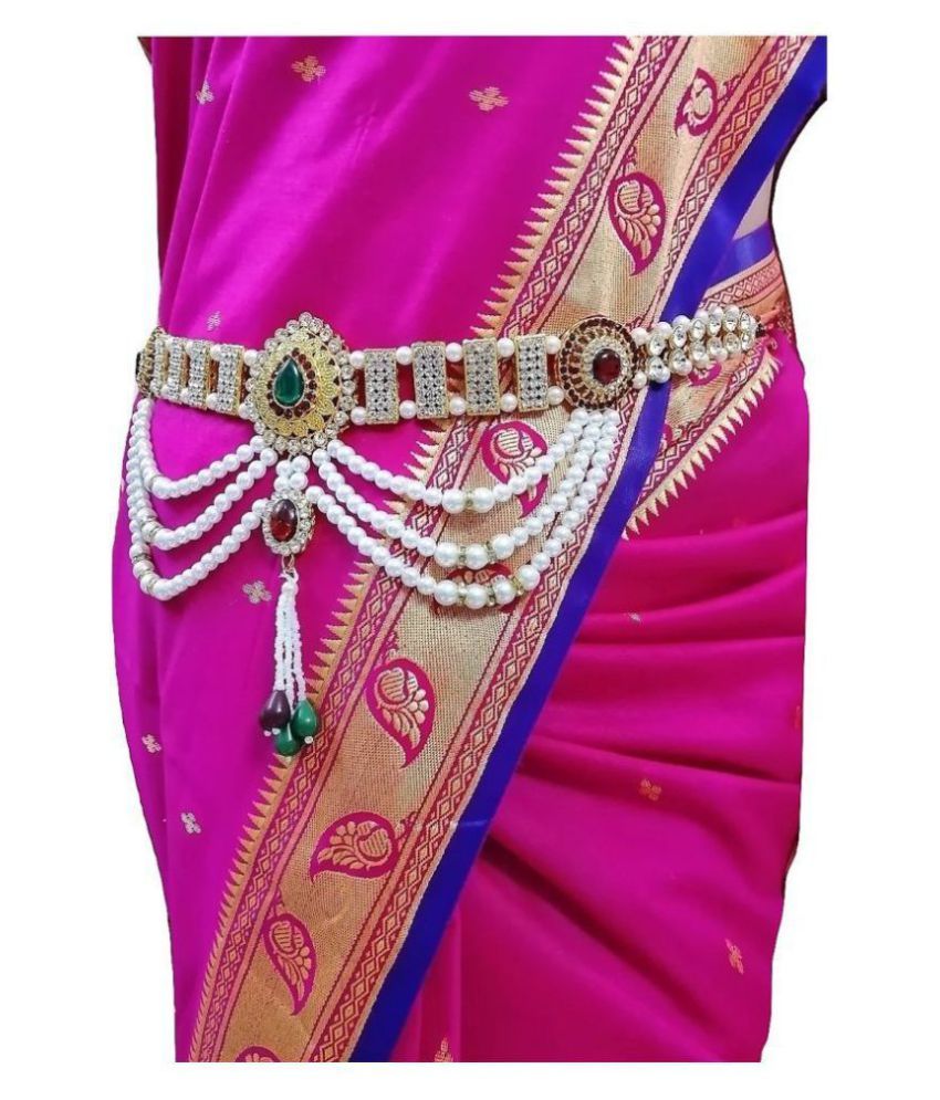     			Womensky Traditional  Kamarbandh Kamarpatta Waist Chain For Women and girl for wedding and party