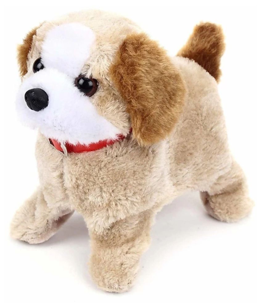 fluffy walking dog toy