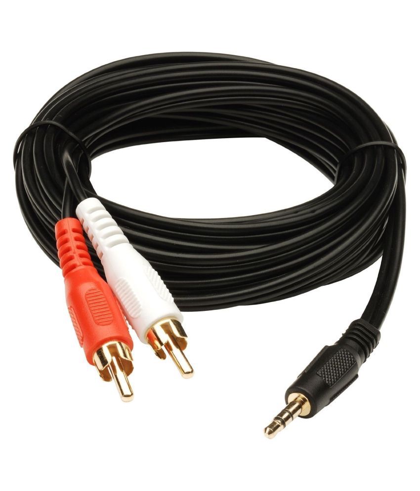     			Upix 2.5m 3.5mm Stereo Jack to 2RCA Audio Jack Cable - Connects Mobile/LCD/LED with Home Theatre