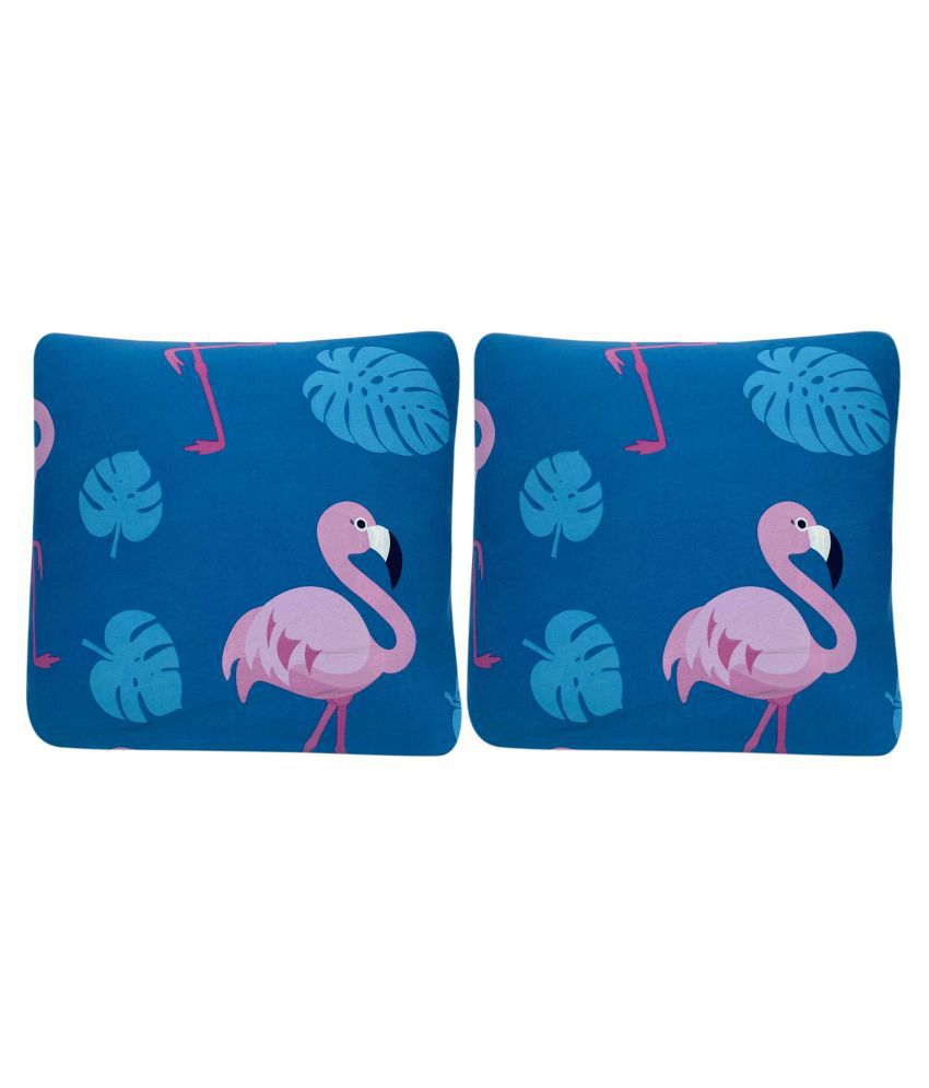     			House Of Quirk Set of 2 Polyester Cushion Covers 40X40 cm (16X16)