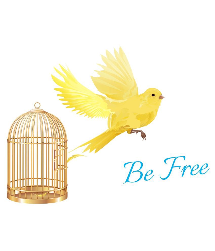     			Wallzone Birds Freedom Sticker ( 60 x 50 cms )